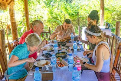 Cycle the Angkor Backroads with lunch / E-Bike or Tuk Tuk - Angkor Thom entry at Bayon: the “elephants and faces” moment