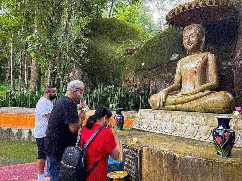 From Siem Reap: Guided Kulen Waterfall Tour - Hilltop temples and the reclining Buddha: the part that makes the mountain feel alive