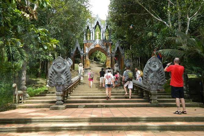 Phnom Kulen Waterfall National Park from Siem Reap - Mountaintop reclining Buddha: spiritual architecture with a clear reason