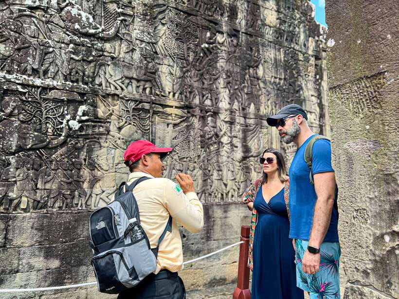 Siem Reap: Full Day Angkor Wat Temple Experience with Sunset - Ta Prohm and the village stop: roots, roots, and palm sugar