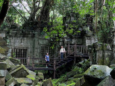 Siem Reap: Kulen Mountain, Beng Mealea and Tonle Sap Tour - Phnom Kulen and the sacred hilltop: waterfalls plus stone details