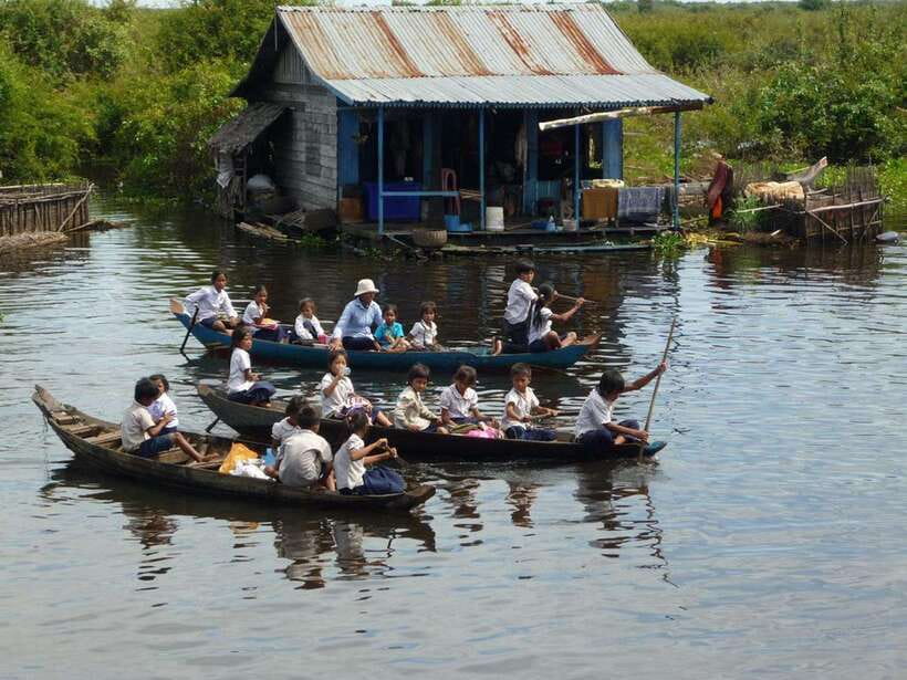 Siem Reap: Tonle Sap, Kampong Phluk & Floating Village Tour - Mangrove and flooded-forest boat ride toward sunset